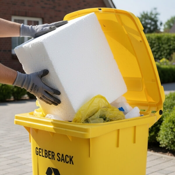 Styropor in gelber Tonne zu entsorgen